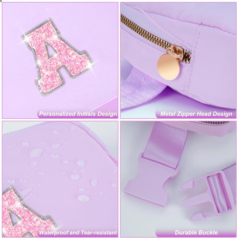Uygafly Christmas Gift for Teen Girls Kids Daughter Her - Birthday Gifts for 3 4 5 6 7 8 9 10 11 12 13 Year Old Girls,Fanny Pack Crossbody Bag Purse Belt Bag Cute Trendy Stuff | Lavender,Initial A - Image 4